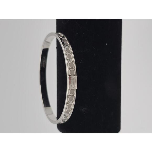 Coach Silver Tone Bangle Bracelet - Picture 1 of 9